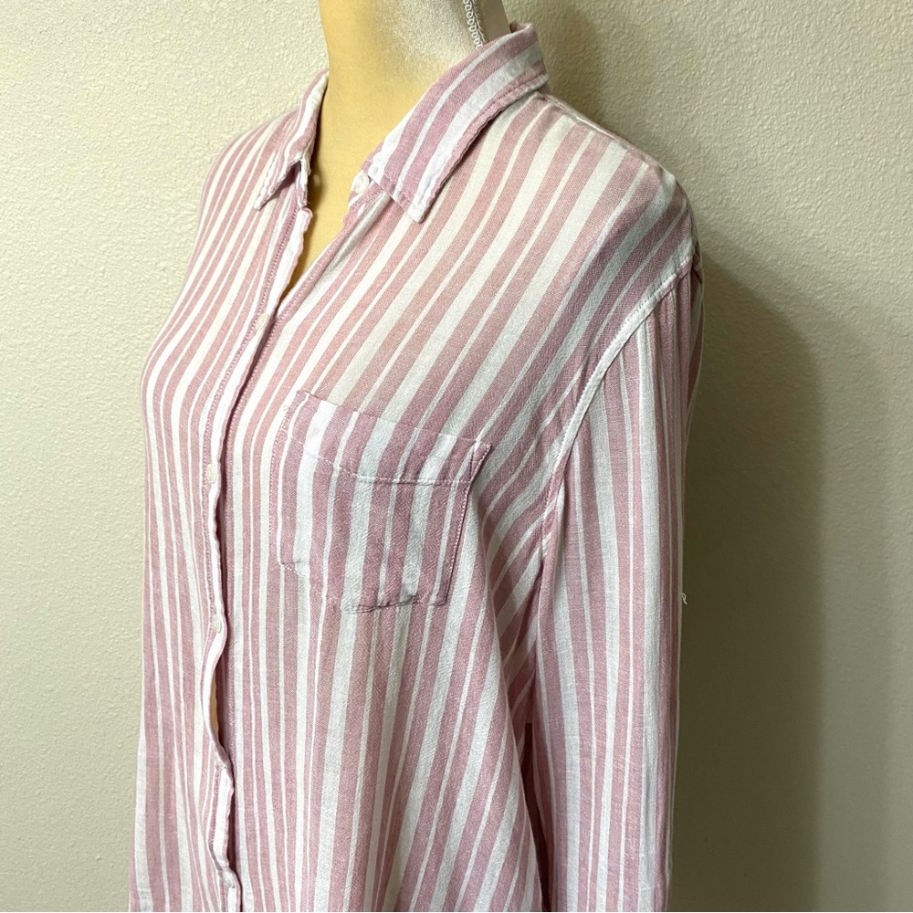 Rails Charli Bordeaux Striped Button-Front Shirt - image 4